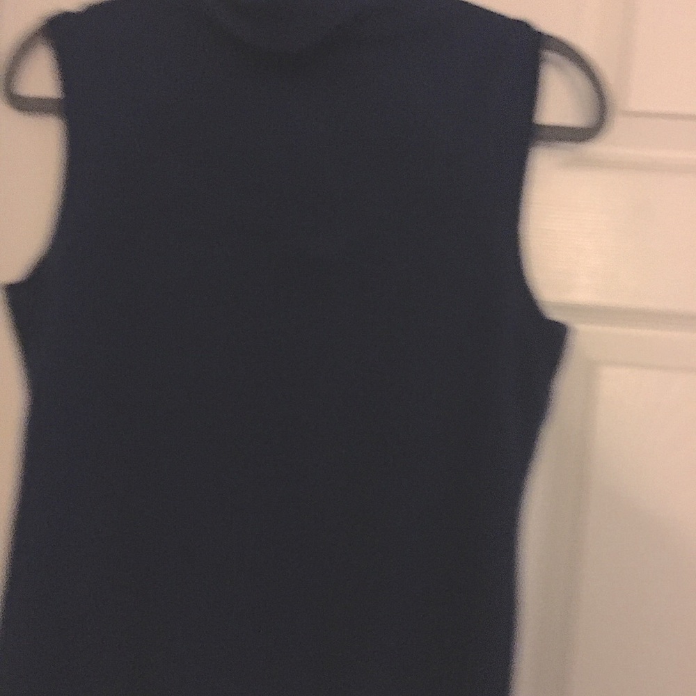 Navy Cashmere Sleeveless Sweater